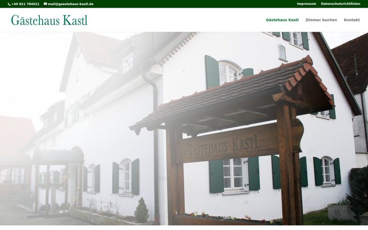 Screenshot of gaestehaus-kastl.de
