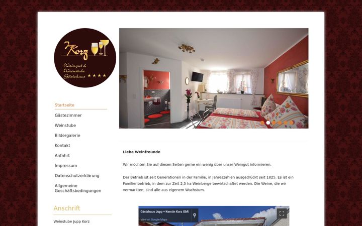 Captura de pantalla de gaestehaus-korz.de