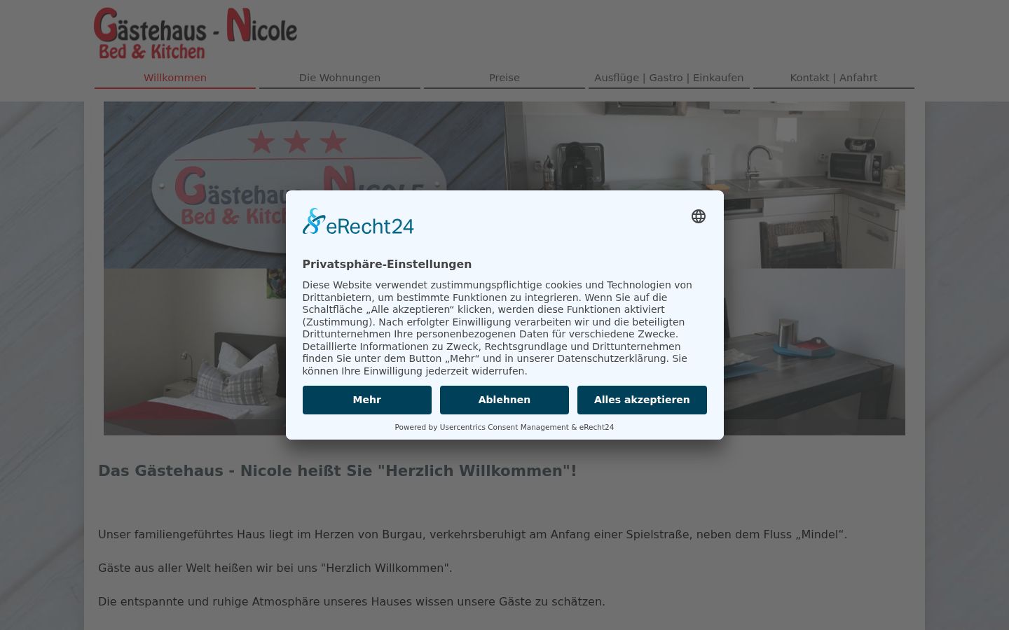 Screenshot van de toestemmingsbanner zoals getoond vóór enige interactie