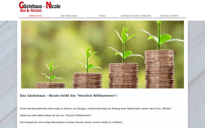 Screenshot of gaestehaus-nicole.com