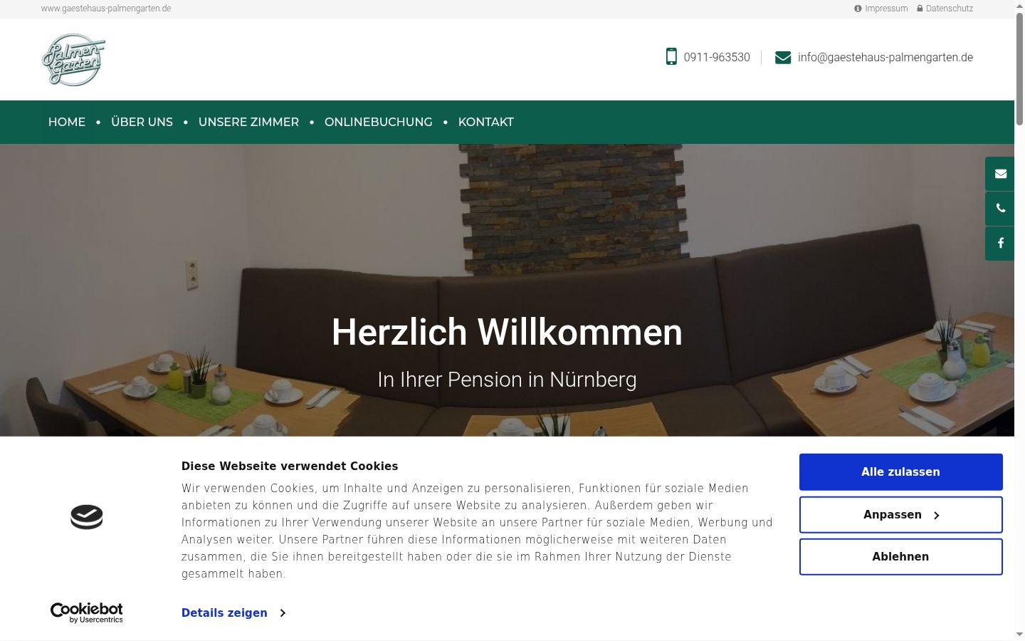 Screenshot del banner di consenso mostrato prima di qualsiasi interazione