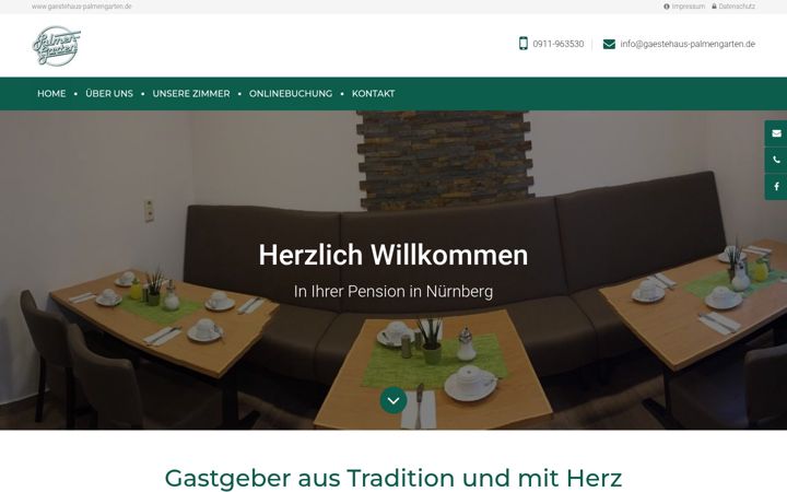 Screenshot of gaestehaus-palmengarten.de