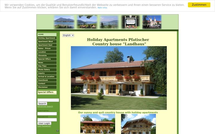 Screenshot of gaestehaus-pfatischer.de