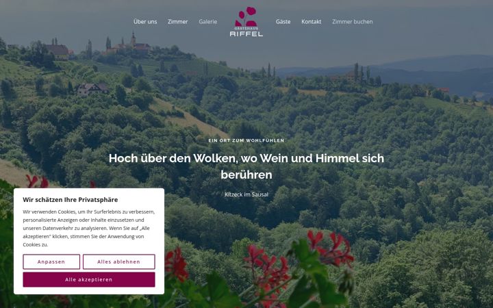 Screenshot of gaestehaus-riffel.at