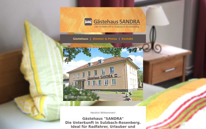 Screenshot of gaestehaus-sandra.de