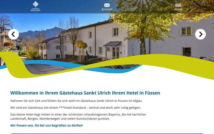 Screenshot of gaestehaus-sankt-ulrich.de