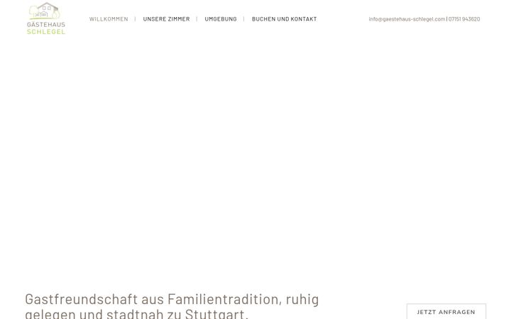 Screenshot of gaestehaus-schlegel.com