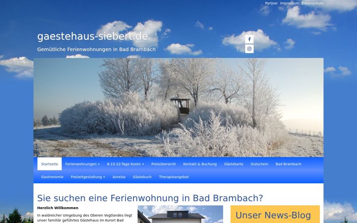 Screenshot of gaestehaus-siebert.de