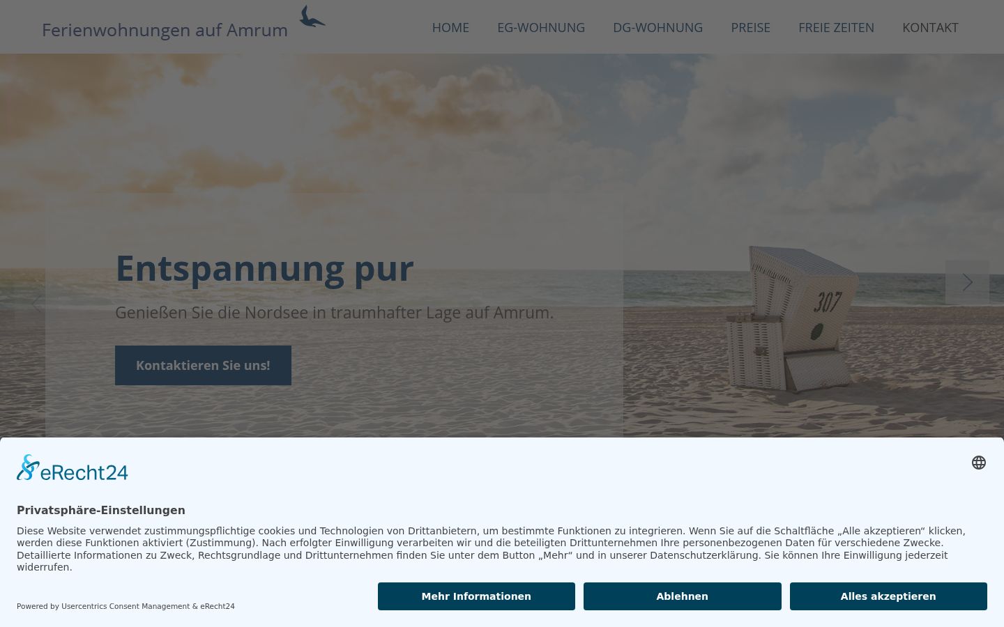 Screenshot van de toestemmingsbanner zoals getoond vóór enige interactie