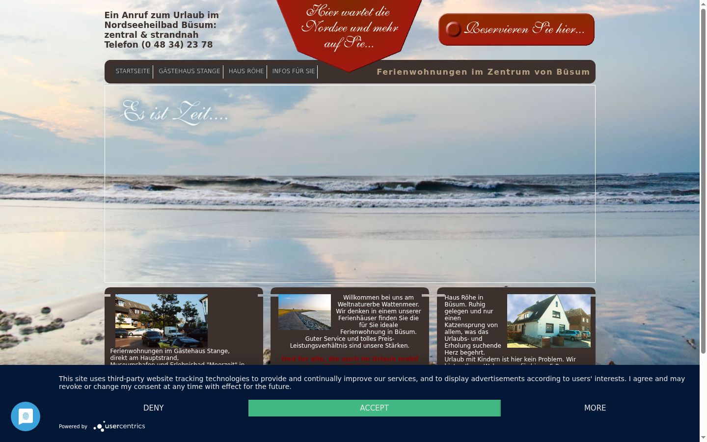 Screenshot van de toestemmingsbanner zoals getoond vóór enige interactie