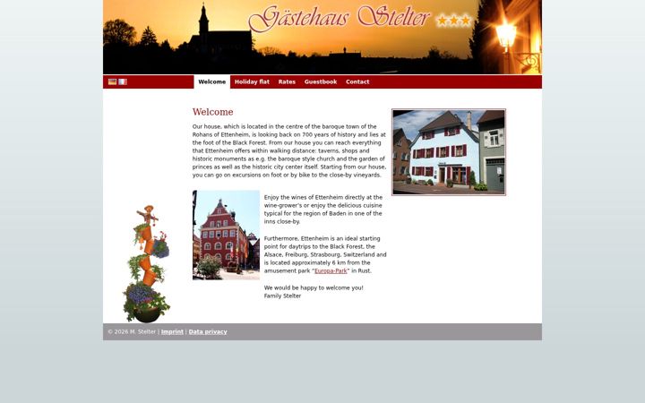 Screenshot of gaestehaus-stelter.de