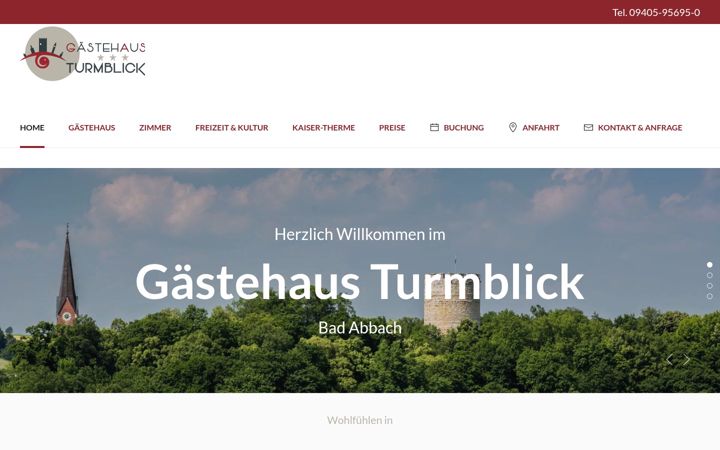 Screenshot of gaestehaus-turmblick.de