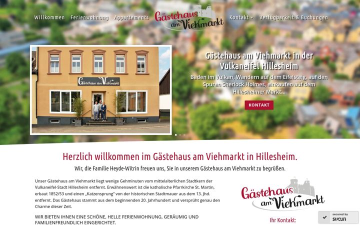 Screenshot of gaestehaus-viehmarkt-eifel.de