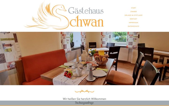 Posnetek zaslona gaestehausschwan.de