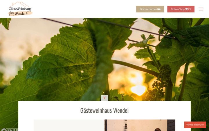 Screenshot of gaesteweinhauswendel.de