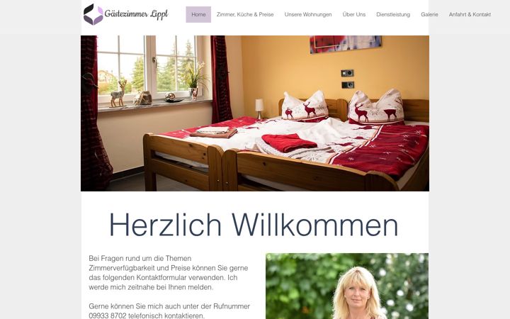 Screenshot of gaestezimmer-lippl.de