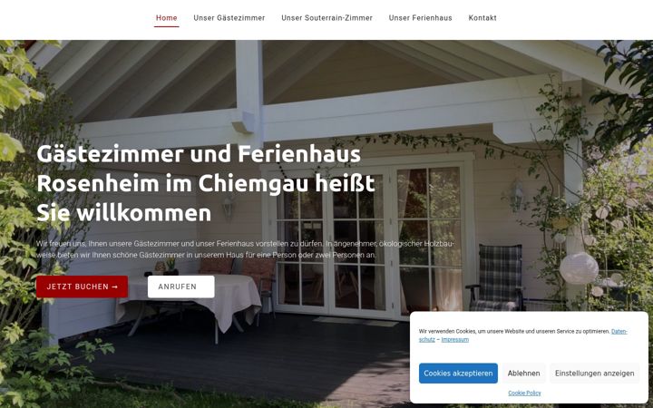Screenshot of gaestezimmer-rosenheim.de