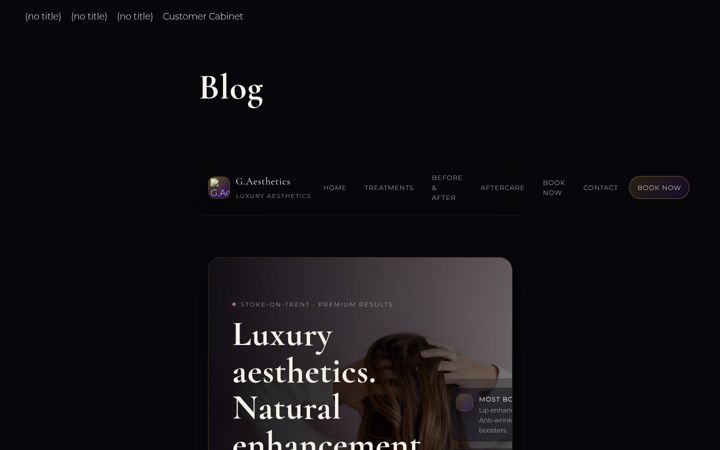 Screenshot of gaestheticsltd.com
