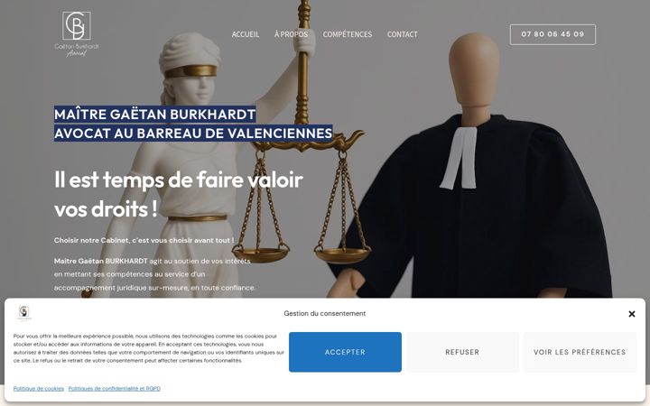 Screenshot of gaetanburkhardt-avocat.fr