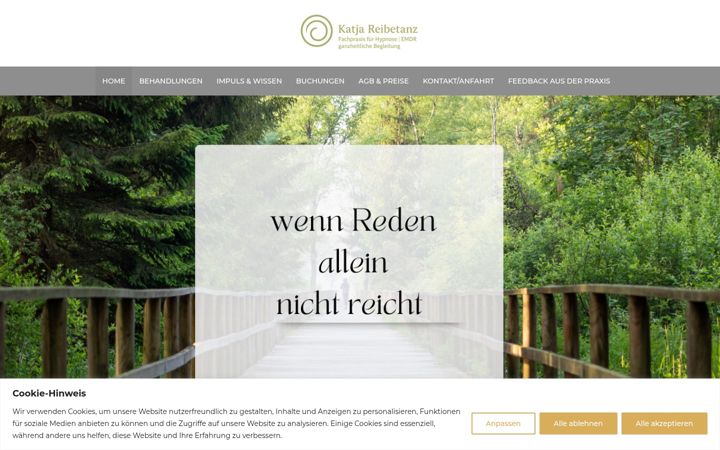 Screenshot of gaeu-hypnose.ch