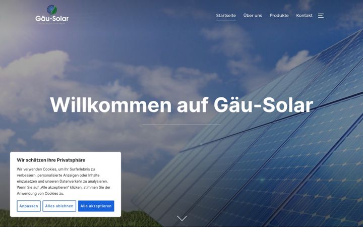 Screenshot of gaeu-solar.de