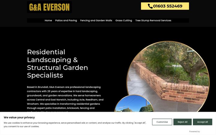 Skærmbillede af gaeversongardenmaintenance.co.uk