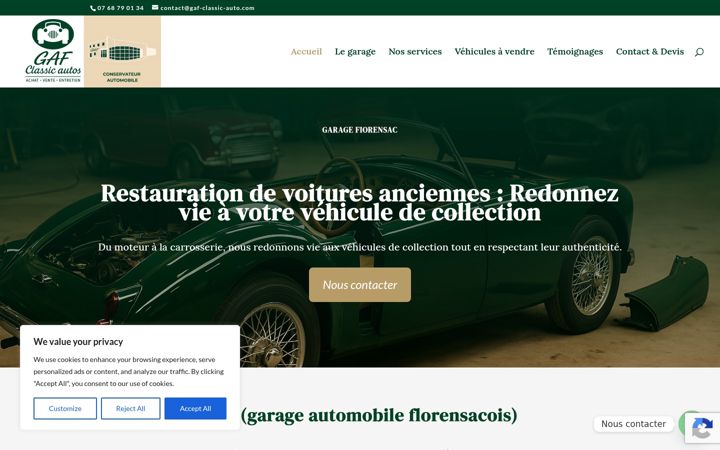 Screenshot of gaf-classic-auto.com