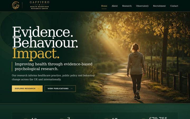 Screenshot of gaffieroresearch.co.uk