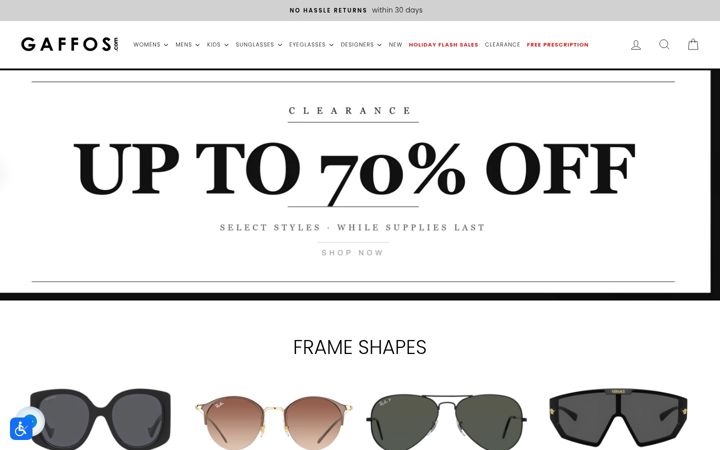 Screenshot of gaffos.com