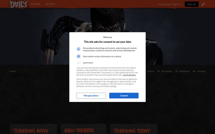 Screenshot of gagadaily.com