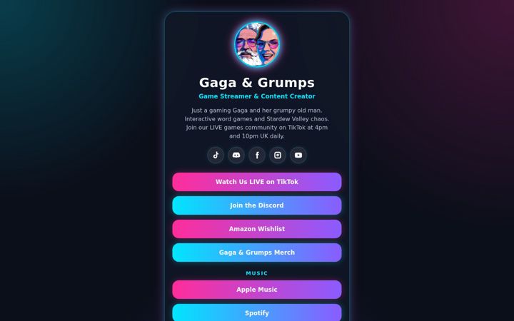 Screenshot of gagagrumps.com
