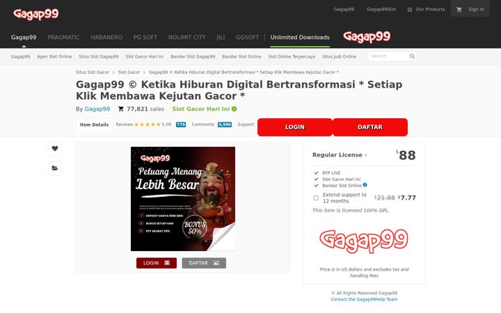 Screenshot of gagap99.com