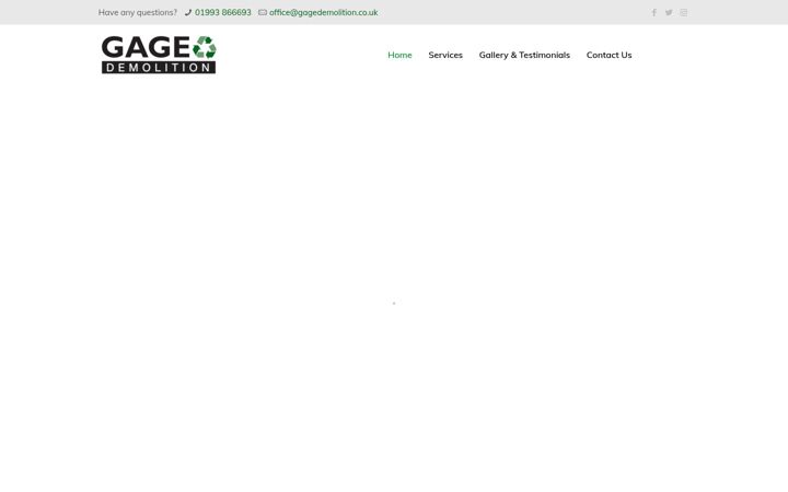Screenshot of gagedemolition.co.uk