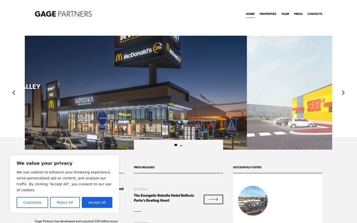 Screenshot of gagepartners.com