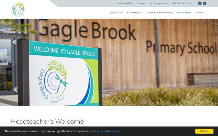 Screenshot of gaglebrook.org.uk