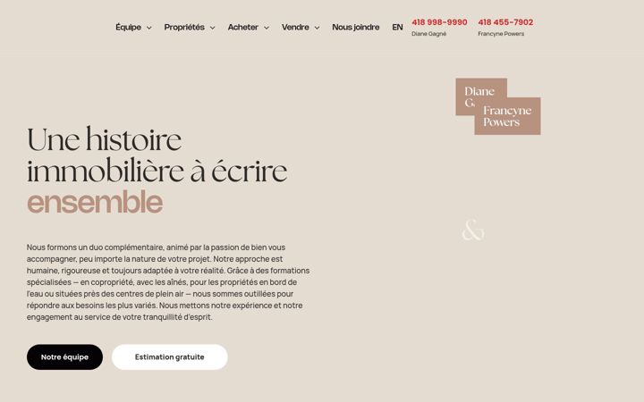 Screenshot of gagne-powers.com