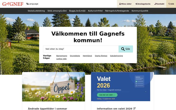 Screenshot of gagnef.se