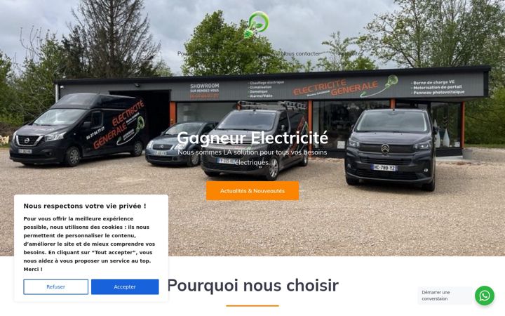 Screenshot of gagneur-electricite.fr