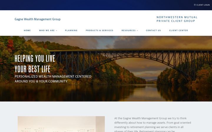 Screenshot of gagnewealth.nm.com