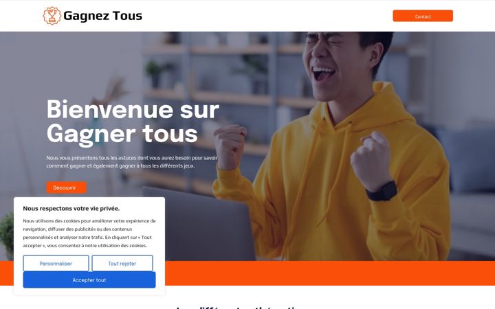 Screenshot of gagneztous.com