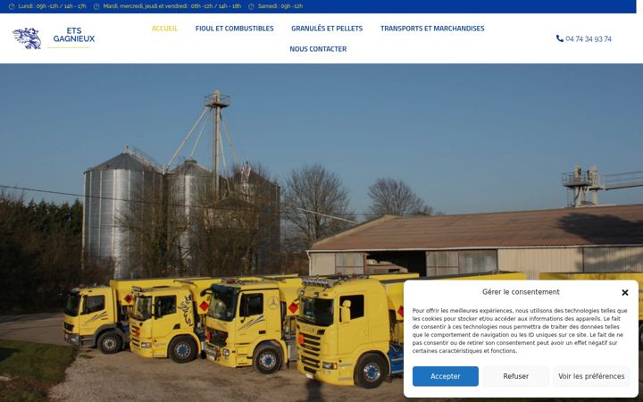 Screenshot of gagnieux-fuel-granule.fr