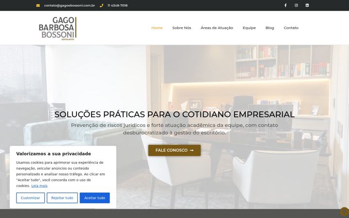 Screenshot of gagoebossoni.com.br