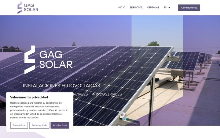Screenshot of gagsolar.com