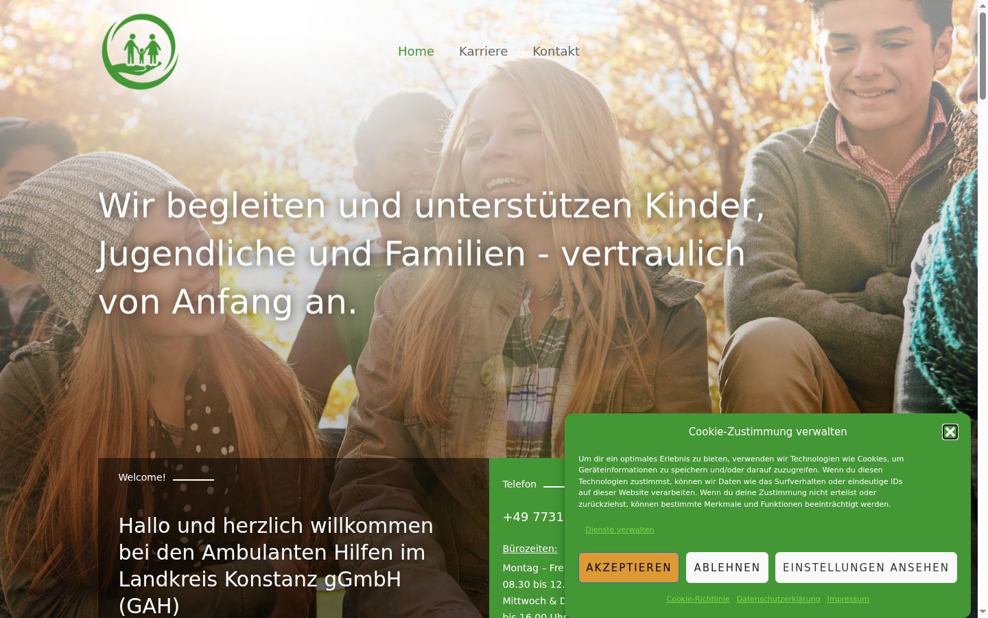 Screenshot tal-banner tal-kunsens muri qabel kwalunkwe interazzjoni