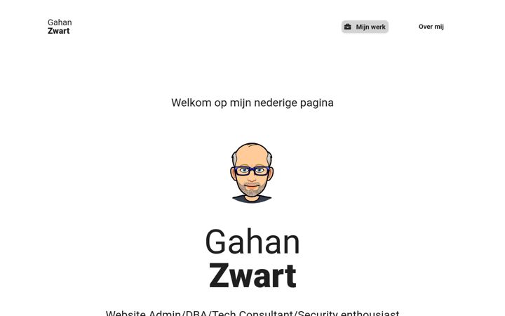 Screenshot of gahanzwart.nl