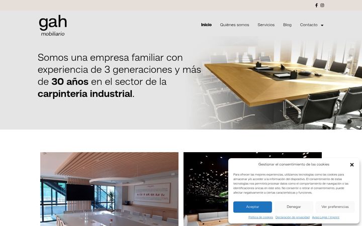 Screenshot of gahmobiliario.com