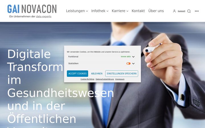 Screenshot of gai-novacon.de