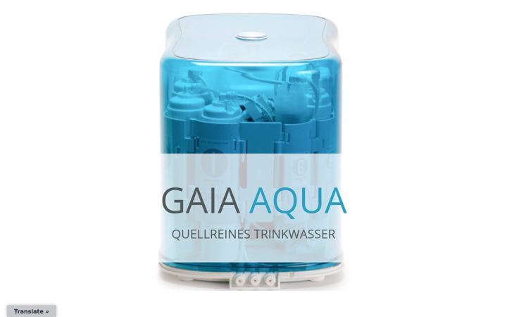 Screenshot of gaia-aqua.org
