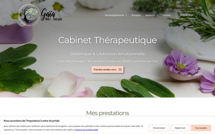 Screenshot of gaia-dietotherapie.fr