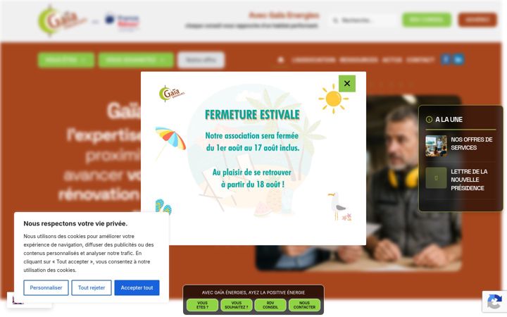 Screenshot of gaia-energies.org